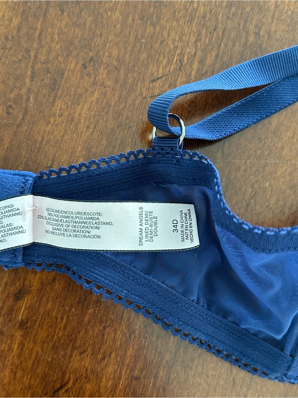 Victoria's Secret Navy Lace Push-Up Bra - Picture 5 of 5